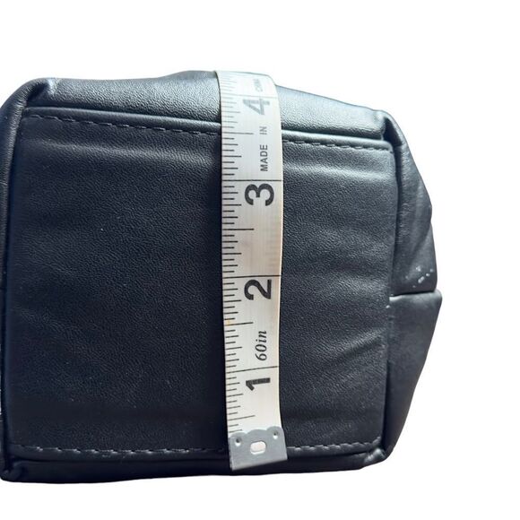 PINKY Genuine Leather Small Black Bucket Crossbody Bag - Picture 12 of 15